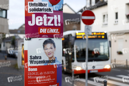 Wahlplakate der Partei Die Linke in Bonn