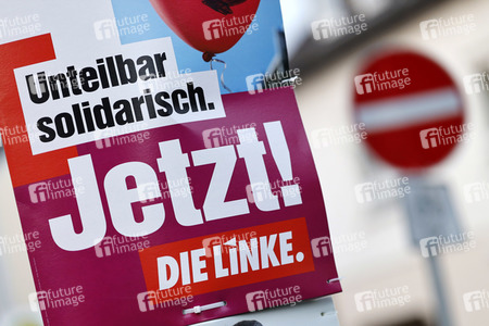 Wahlplakate der Partei Die Linke in Bonn
