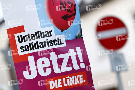 Wahlplakate der Partei Die Linke in Bonn