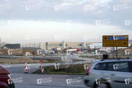 Baustelle der Tesla Gigafactory 4 in Grünheide