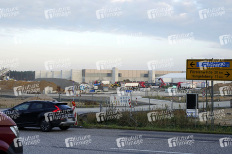 Baustelle der Tesla Gigafactory 4 in Grünheide