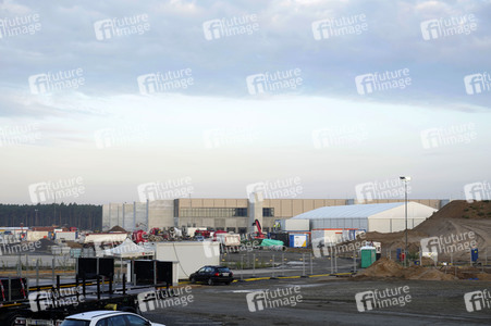 Baustelle der Tesla Gigafactory 4 in Grünheide