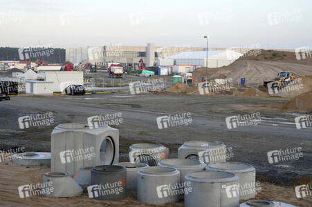 Baustelle der Tesla Gigafactory 4 in Grünheide