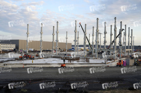 Baustelle der Tesla Gigafactory 4 in Grünheide