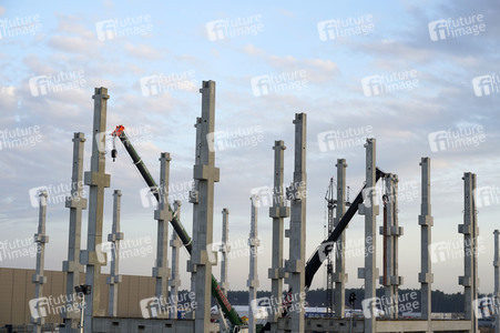 Baustelle der Tesla Gigafactory 4 in Grünheide