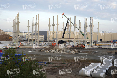 Baustelle der Tesla Gigafactory 4 in Grünheide