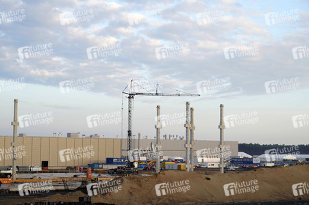 Baustelle der Tesla Gigafactory 4 in Grünheide