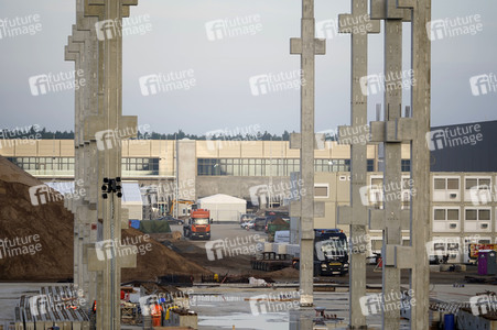 Baustelle der Tesla Gigafactory 4 in Grünheide