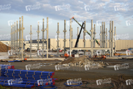 Baustelle der Tesla Gigafactory 4 in Grünheide
