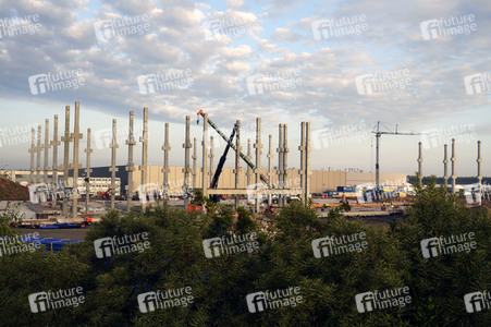 Baustelle der Tesla Gigafactory 4 in Grünheide