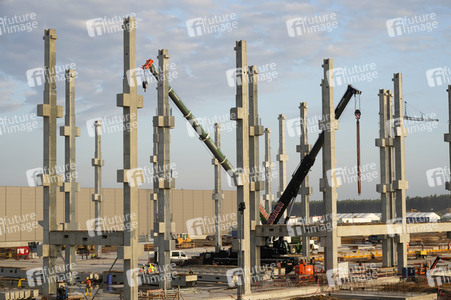 Baustelle der Tesla Gigafactory 4 in Grünheide