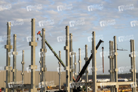 Baustelle der Tesla Gigafactory 4 in Grünheide
