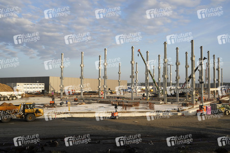 Baustelle der Tesla Gigafactory 4 in Grünheide