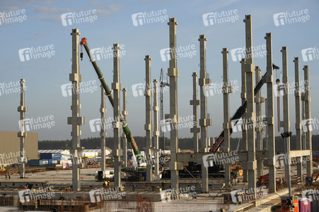 Baustelle der Tesla Gigafactory 4 in Grünheide