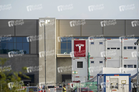 Baustelle der Tesla Gigafactory 4 in Grünheide