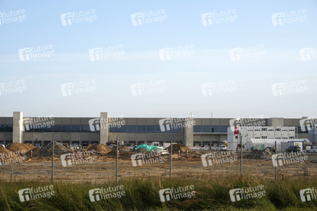 Baustelle der Tesla Gigafactory 4 in Grünheide