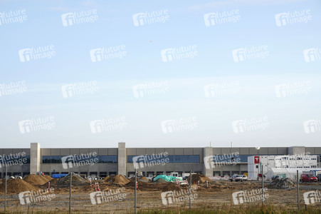Baustelle der Tesla Gigafactory 4 in Grünheide
