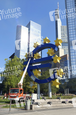 Euro-Skulptur in Frankfurt