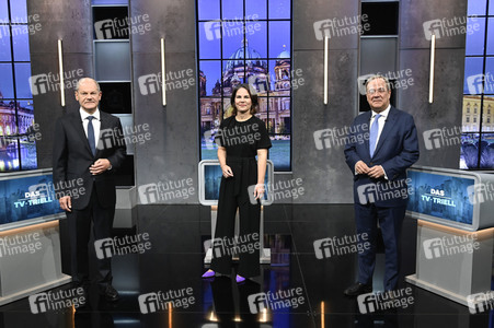 Triell - Dreikampf ums Kanzleramt in Berlin