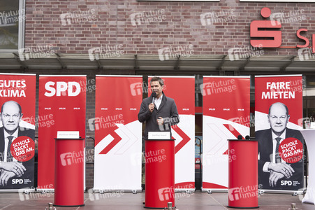 SPD-Wahlkampfveranstaltung mit Olaf Scholz in Lehrte