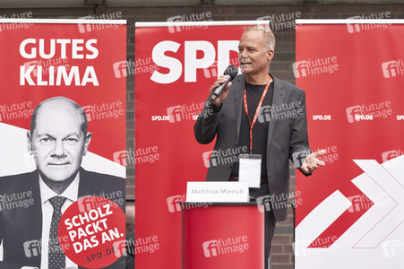 SPD-Wahlkampfveranstaltung mit Olaf Scholz in Lehrte