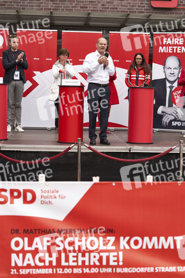 SPD-Wahlkampfveranstaltung mit Olaf Scholz in Lehrte