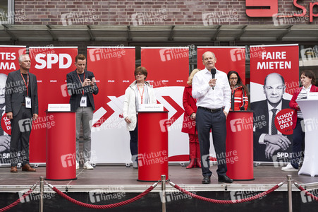 SPD-Wahlkampfveranstaltung mit Olaf Scholz in Lehrte