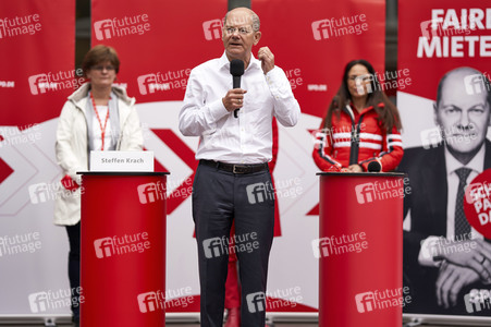 SPD-Wahlkampfveranstaltung mit Olaf Scholz in Lehrte