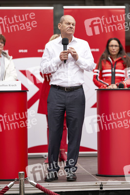 SPD-Wahlkampfveranstaltung mit Olaf Scholz in Lehrte