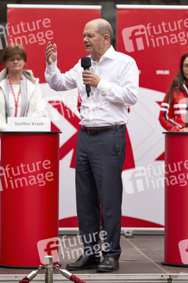 SPD-Wahlkampfveranstaltung mit Olaf Scholz in Lehrte