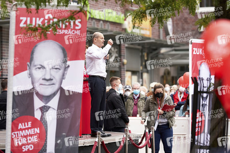 SPD-Wahlkampfveranstaltung mit Olaf Scholz in Lehrte