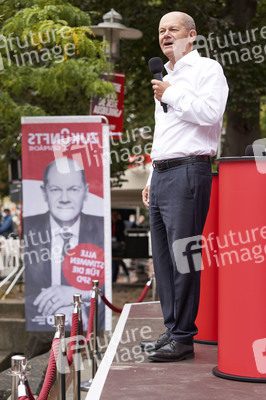 SPD-Wahlkampfveranstaltung mit Olaf Scholz in Lehrte
