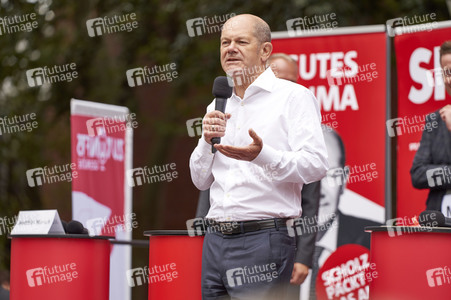 SPD-Wahlkampfveranstaltung mit Olaf Scholz in Lehrte