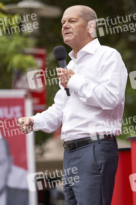 SPD-Wahlkampfveranstaltung mit Olaf Scholz in Lehrte