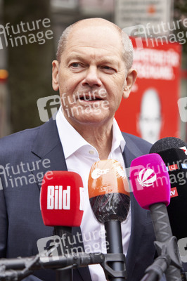 SPD-Wahlkampfveranstaltung mit Olaf Scholz in Lehrte