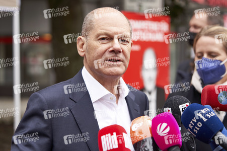 SPD-Wahlkampfveranstaltung mit Olaf Scholz in Lehrte