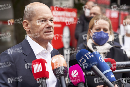 SPD-Wahlkampfveranstaltung mit Olaf Scholz in Lehrte