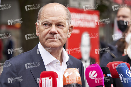 SPD-Wahlkampfveranstaltung mit Olaf Scholz in Lehrte