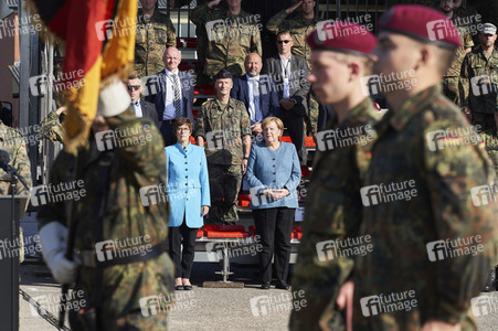 Angela Merkel würdigt Einsatzkräfte der Afghanistan-Evakuierungsmission in Seedorf