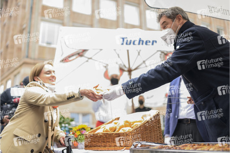 Corona-Impfaktion mit Markus Söder in Nürnberg
