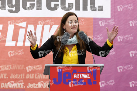 Auftaktveranstaltung zum 48-Stunden-Wahlkampf der Partei Die Linke in Berlin