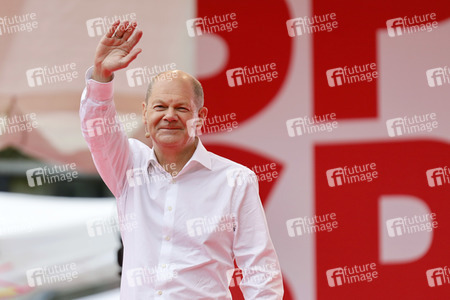 SPD-Wahlkampfveranstaltung mit Olaf Scholz in Köln