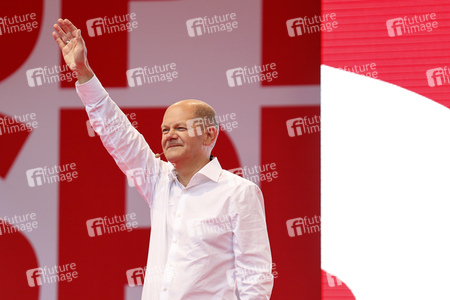 SPD-Wahlkampfveranstaltung mit Olaf Scholz in Köln
