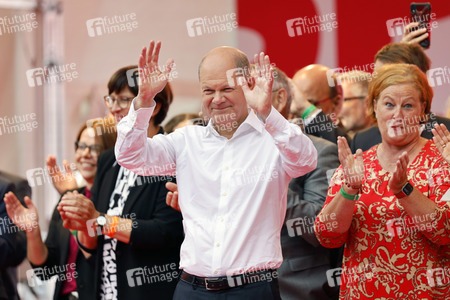 SPD-Wahlkampfveranstaltung mit Olaf Scholz in Köln