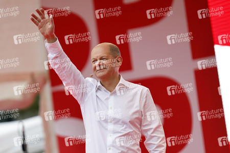 SPD-Wahlkampfveranstaltung mit Olaf Scholz in Köln