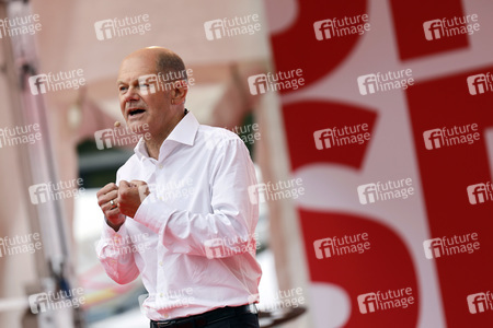 SPD-Wahlkampfveranstaltung mit Olaf Scholz in Köln