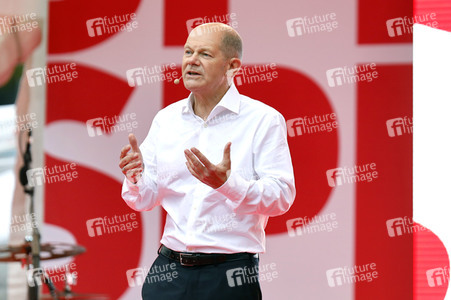 SPD-Wahlkampfveranstaltung mit Olaf Scholz in Köln