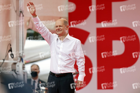 SPD-Wahlkampfveranstaltung mit Olaf Scholz in Köln
