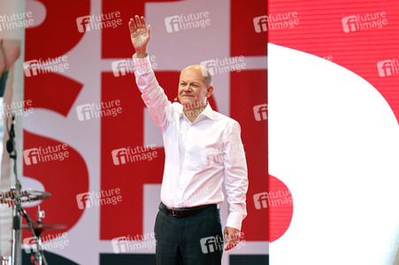 SPD-Wahlkampfveranstaltung mit Olaf Scholz in Köln