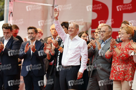 SPD-Wahlkampfveranstaltung mit Olaf Scholz in Köln